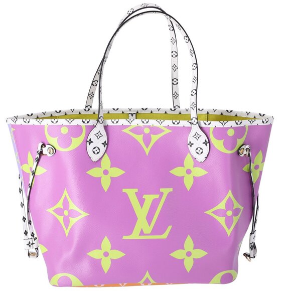 Louis Vuitton Giant Monogram Neverfull MM Tote Pink Lilac - Picture 3 of 10
